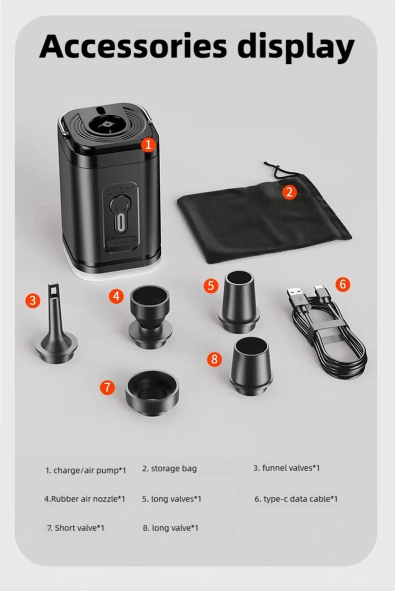 Mini Bomba de Aire Inalámbrica y Portátil Multiusos